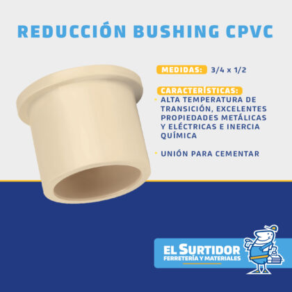 Reducción Bushing CPVC 3/4"