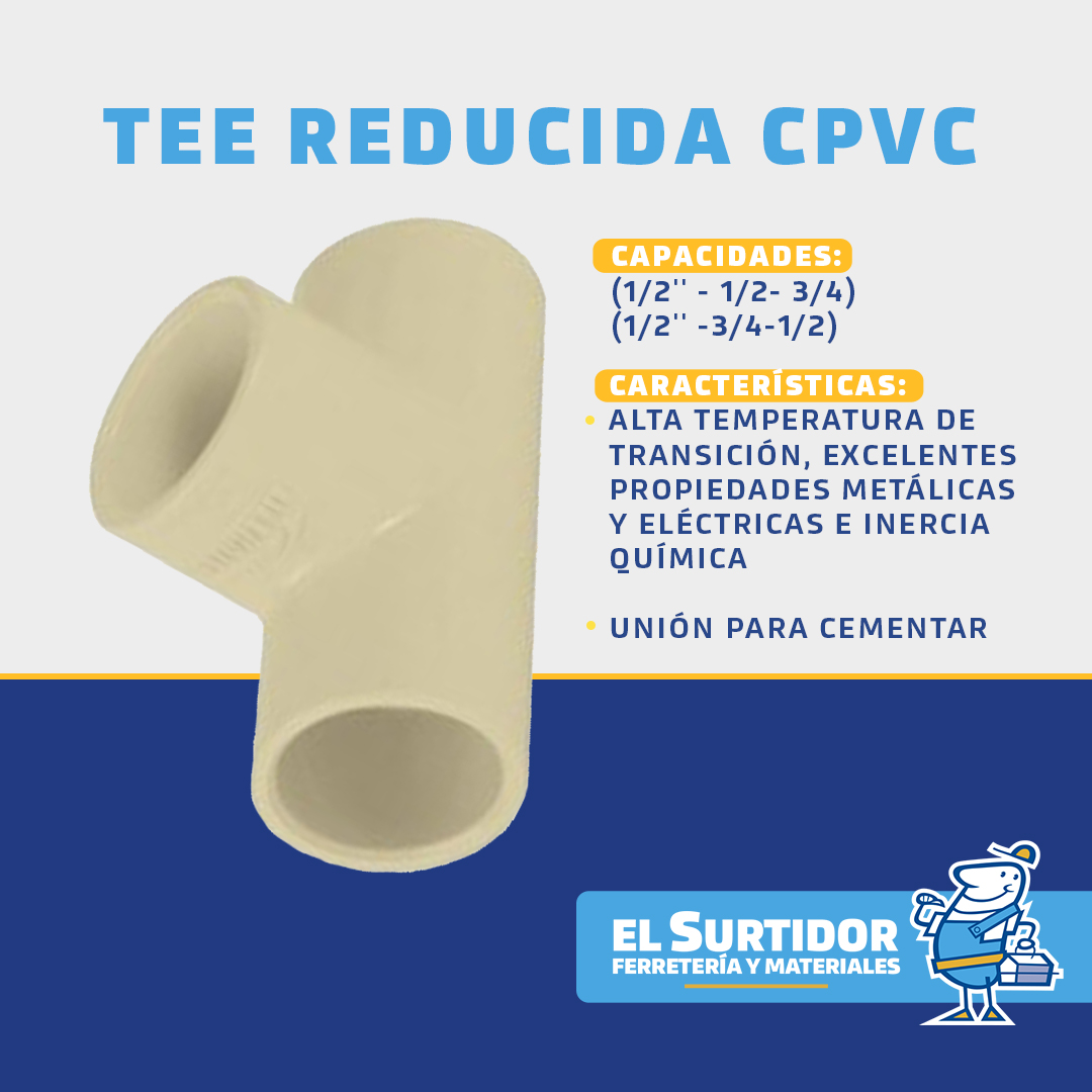 Tee Reducida CPVC 1/2