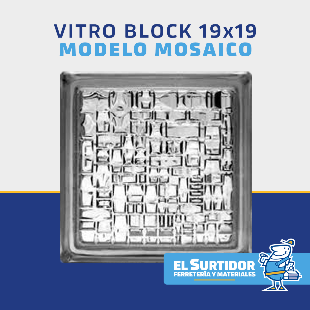 Vitro Block 19 x 19 Modelo Mosaico