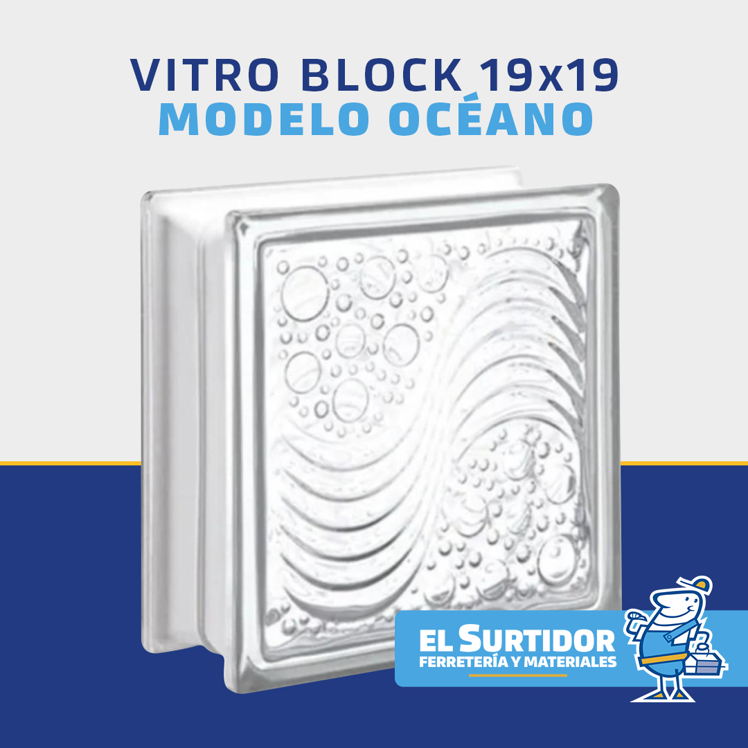 Vitro Block 19 x 19 Modelo Océano