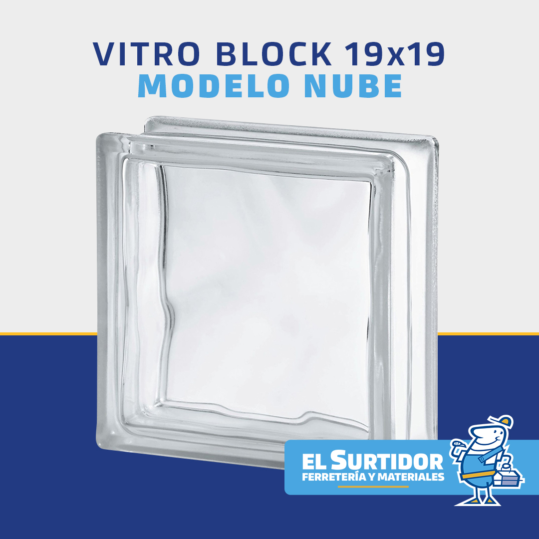 Vitro Block 19 x 19 Modelo Nube
