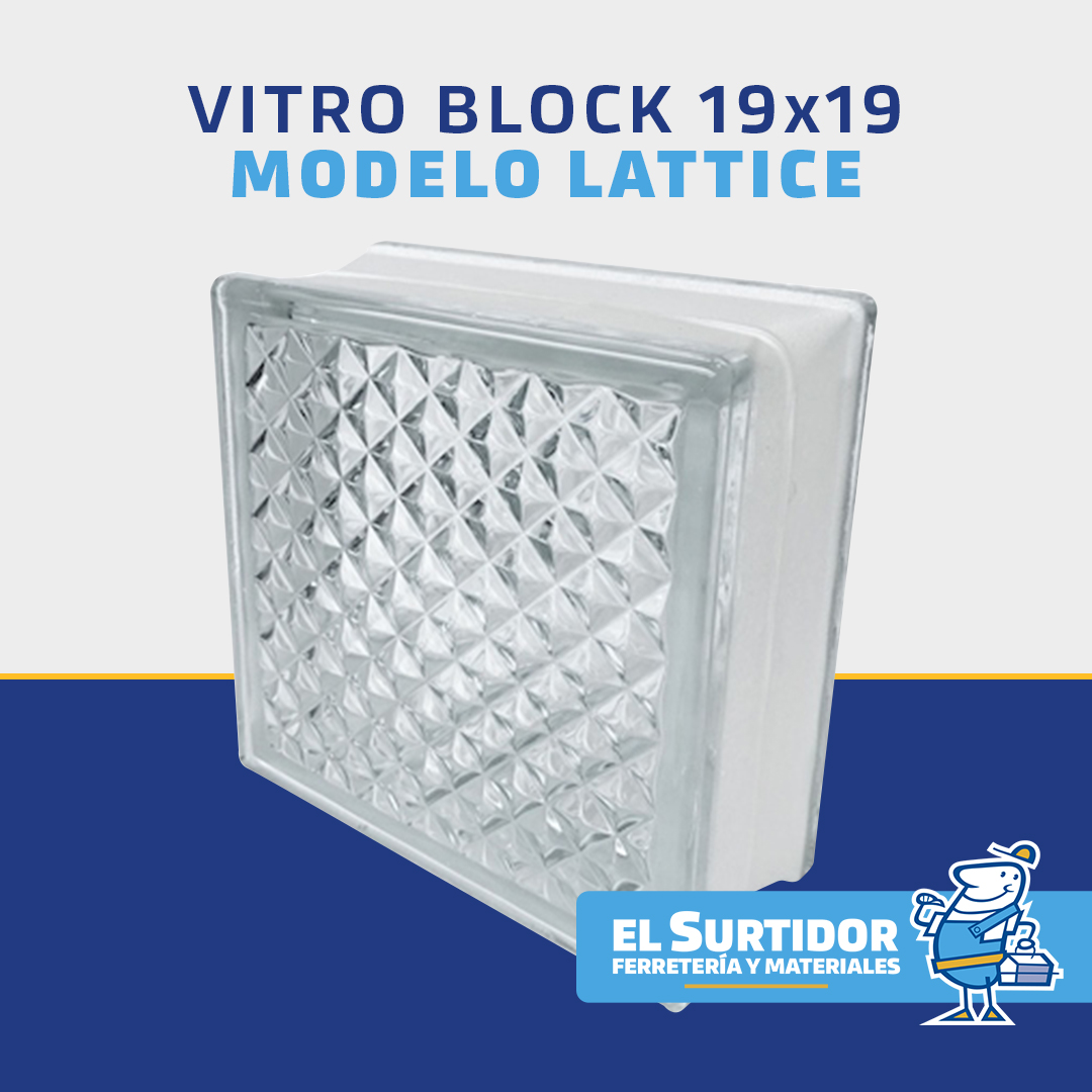 Vitro Block 19 x 19 Modelo Lattice
