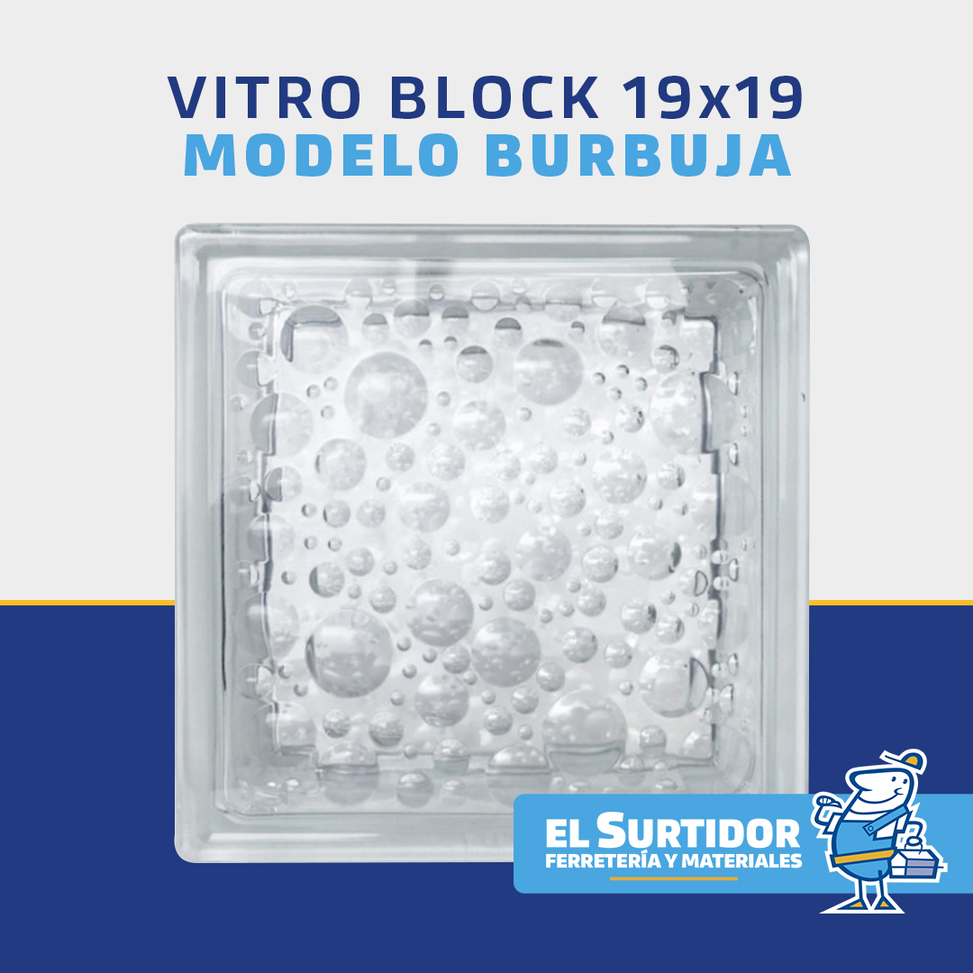 Vitro Block 19 x 19 Modelo Burbuja