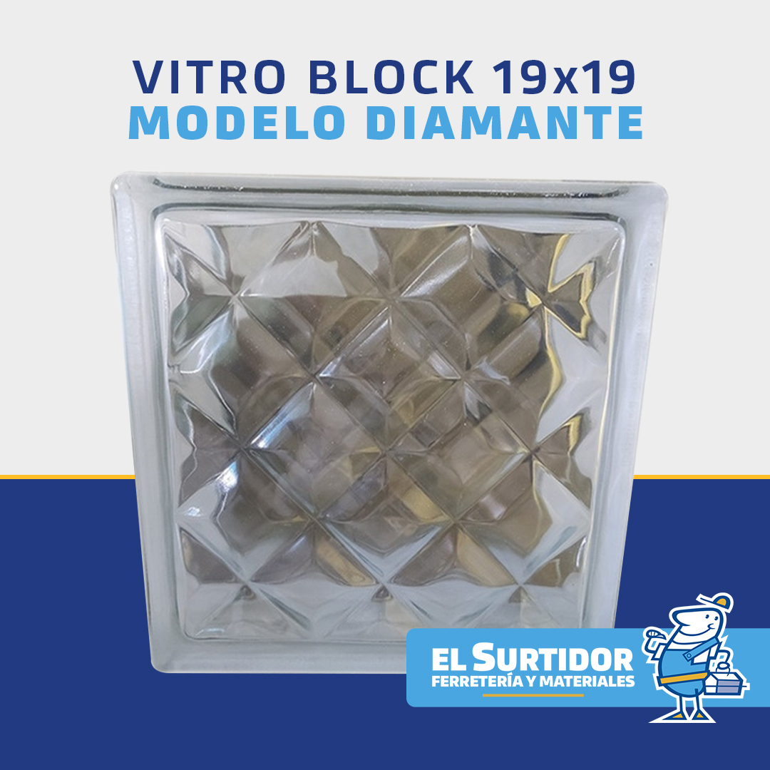 Vitro Block 19 x 19 Modelo Diamante