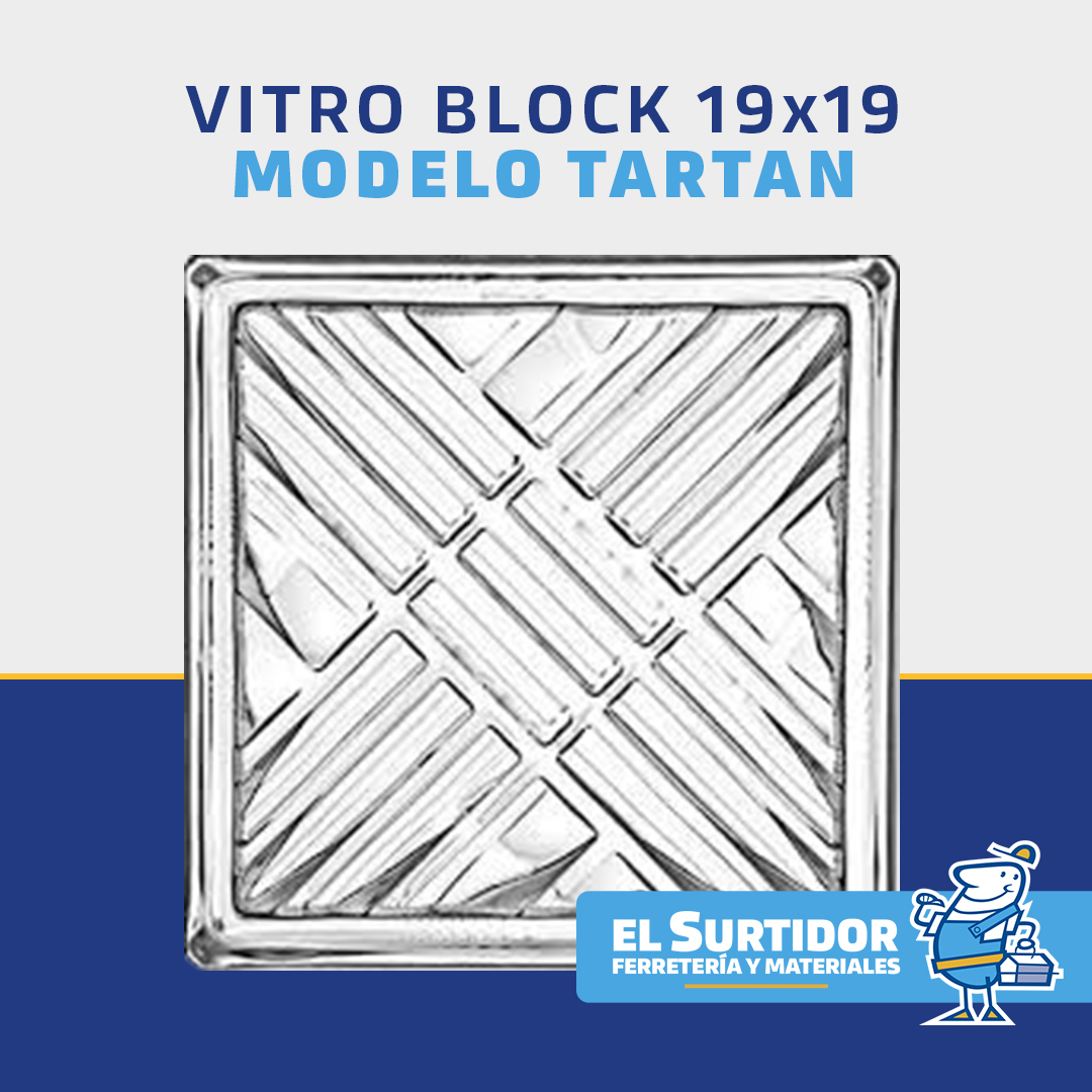 Vitro Block 19 x 19 Modelo Tartan