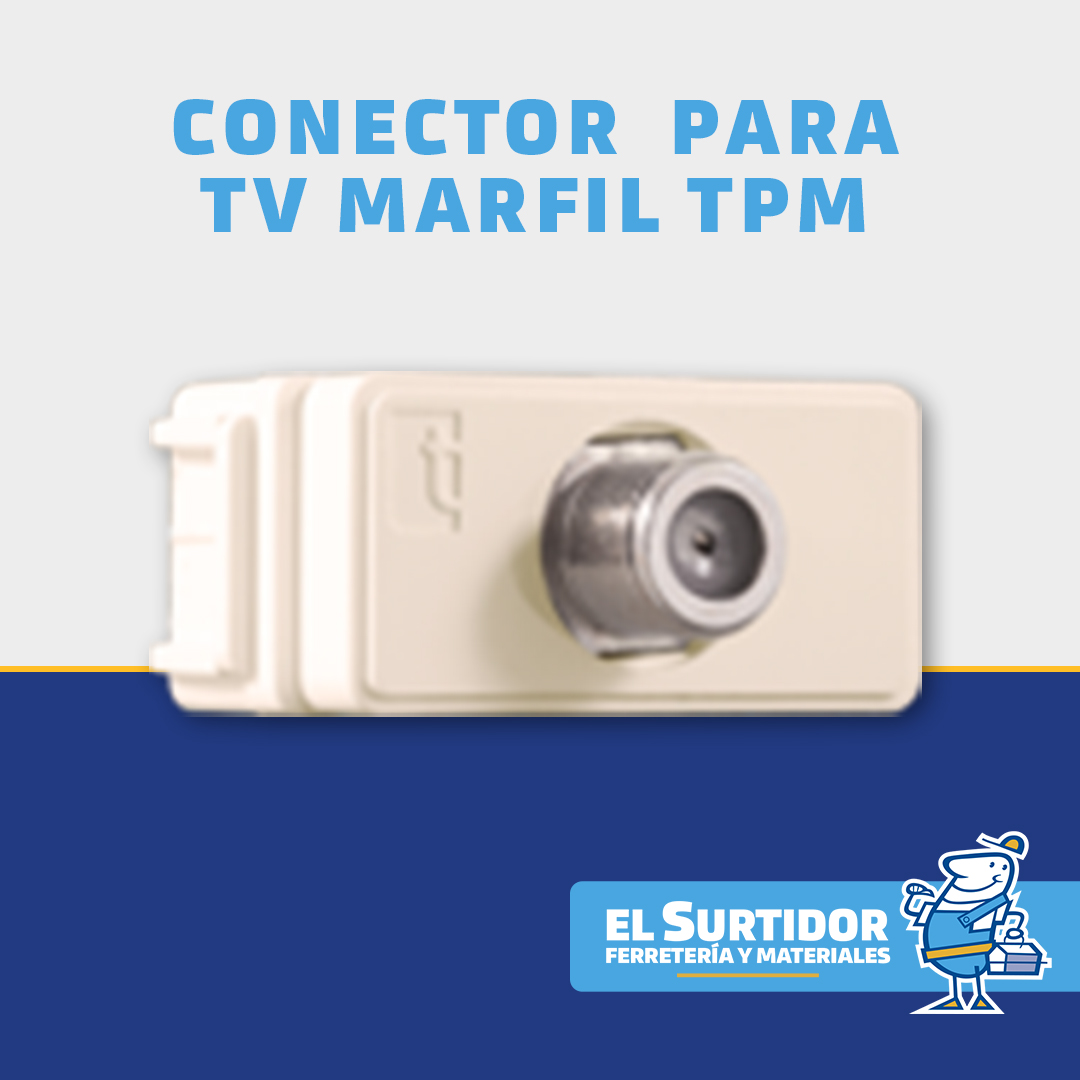 Conector para TV Marfil TPM