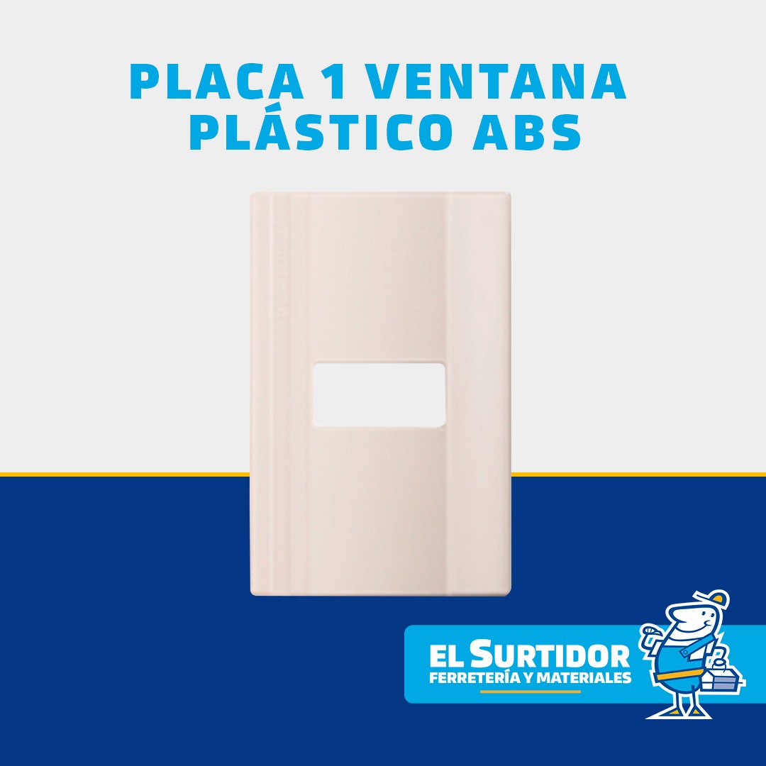 Placa 1 Ventana Plástico ABS